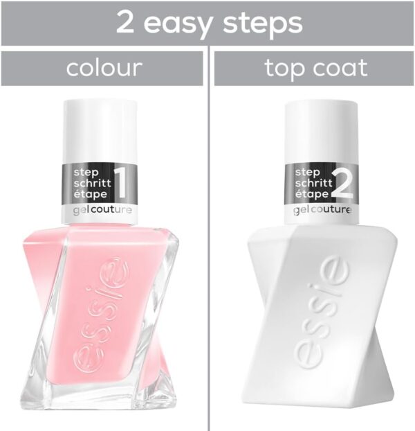 Essie Gel Couture Nail Polish, Lasts Up to 15 Days, With Flex.e Technology, No Chipping, Glass-Like Shine, Vegan Formula, 505 Gossamer Garment, 13.5 ml