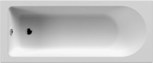 Round Single Ended Straight Shower Bath with Leg Set - 1500mm x 700mm