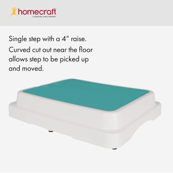 Homecraft Savanah Modular Bath Step, Aid for Getting Into and Out of Bath or Shower, Textured Slip Resistance Step, Stackable for Customer Height, Adjustability