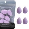 6Pcs Purple Mini Makeup Sponge Small Beauty Sponge Blender Set for Foundation, Powder, Concealer Highlight,and Eye Shadow, Makeup Blenders and Sponges，Face