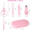 Vicloon Baby Nail Kit, 5-in-1 Baby Nail Care Set, Baby Nail Care Tool, Baby Manicure Set Includes Nail Clippers, Scissor, Earpick, Nail File and Tweezer for Newborn Infant Toddler