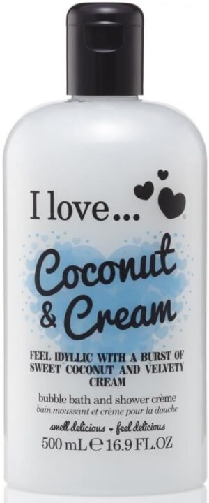 I Love... Coconut & Cream Bubble Bath And Shower Creme 500ml by I Love Cosmetics