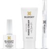 BLUESKY Hand and Nail Care Kit For Damaged Nails, Cuticle Oil Pen, Hand Cream, Nail Growth Booster, 3 Piece Gift Set, Clear