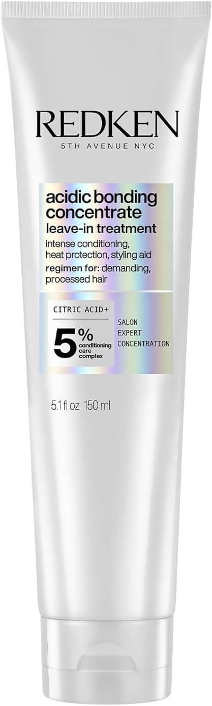 REDKEN Acidic Bonding Concentrate Leave-In Treatment, Bond Repair, Heat Protection, Adds Smoothness, Repairs and Protects, 150 ml