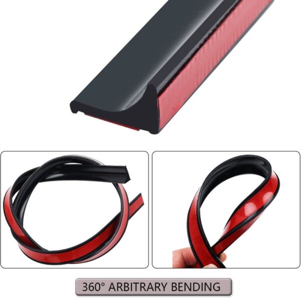 2M Black Silicone Shower Seal Strip,Bath Edging Sealing Strip,Shower Threshold Water Barrier for Wet Room Floor,Bathroom Tile Edge Caulk Trim for Bathtub,Countertop,Kitchen(Two Self-Adhesive Tapes)