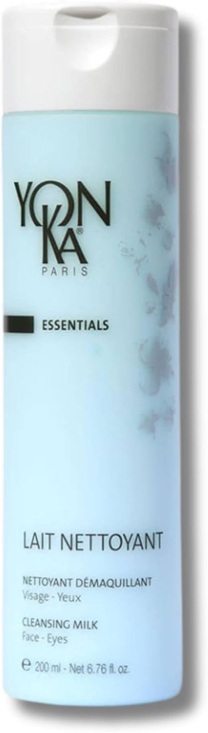 Cleansing Milk Yonka 200ml | 98% Natural Origin Gentle Makeup Remover Milk | Moisturises and Rebalances Skin | All Skin Types, Even Dry and Sensitive | Water Rinsing | Botanical Blend and Brown Algae