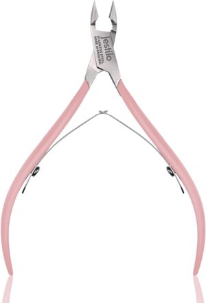 Professional Cuticle Nippers Stainless Steel Cuticle Cutters and Remover -Best Nipper Scissors, Nail Care Tool for Manicure and Pedicure (Pink)