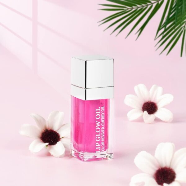 AOOWU Plumping Lip Oil Tinted, Moisturizing Lip Oil Long Lasting Nourishing Lip, Hydrating Lip Gloss Tint Lipstick for Women, Glitter Shine Liquid Lipstick, Lip Glaze Makeup Cosmetic