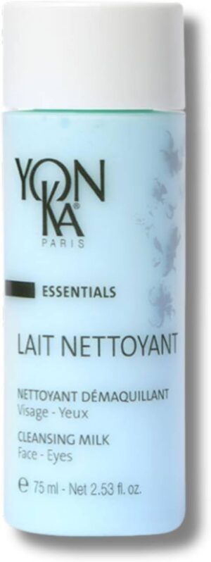 Cleansing Milk Yonka 75ml | 98% Natural Origin Gentle Makeup Remover Milk | Moisturises and Rebalances Skin | All Skin Types, Water Rinsing | Botanical Blend and Brown Algae (Travel Size)