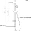 Youyijia Shower Riser Kit Shower Mixer Twin Head Shower Set Bathroom Square Mixer with Handheld Shower and 8" Square Overhead Adjustable Rainfall Shower Taps and Hose Chrome Plated Kit (Round)