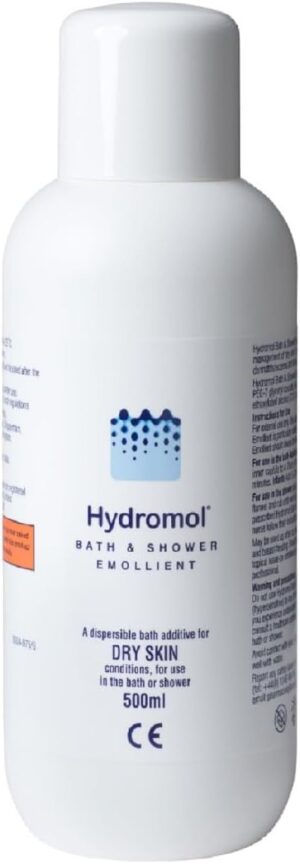 Hydromol Bath and Shower Emollient, for the Management of Eczema, Dermatitis, Psoriasis and Other Dry Skin Conditions, Itch relief, suitable for sensitive skin, for all ages, 1 L