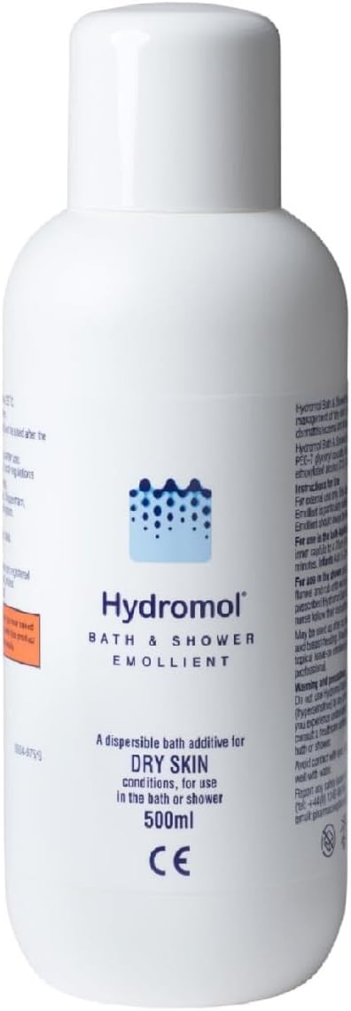 Hydromol Bath and Shower Emollient, for the Management of Eczema, Dermatitis, Psoriasis and Other Dry Skin Conditions, Itch relief, suitable for sensitive skin, for all ages, 1 L