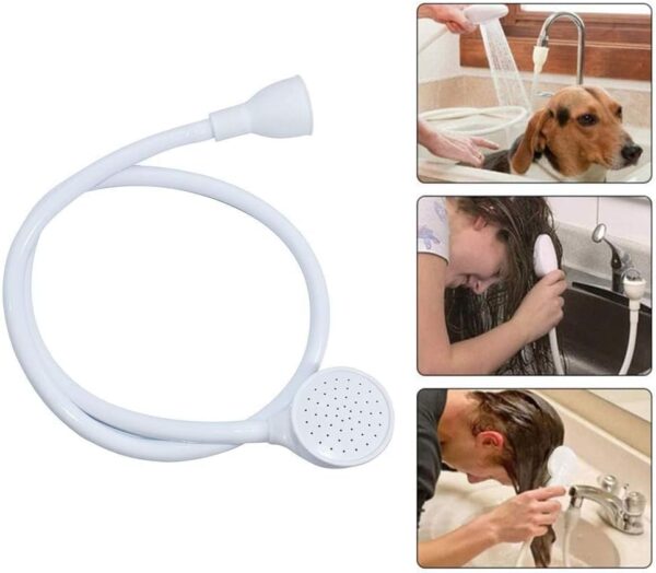 51NMzlx94dL._AC_SL1000_.jpg suzmei Sink Single Tap Shower Attachment Head Hose Spray,Bath Single Tap Shower Attachment Push on Rubber Shower Hose for Taps Washing Hand Held Portable Pet Dog/Cat Shower Hair Washing for Bath