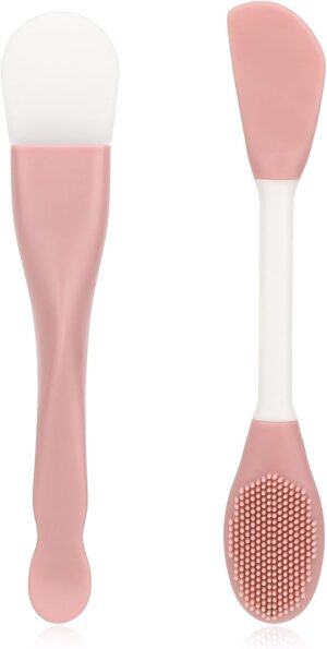 Thinp 2 Pcs Face Mask Applicator,Double-Ended Mask Applicator Tool Silicone Face Mask Brush Silicone Face Mask Applicator for Applying Skin Care Products Facial Mask Brushes for Mud Clay Gel Mask Mud