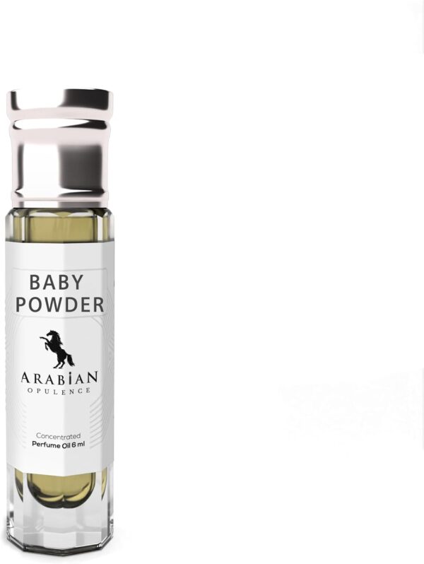 Arabian Opulence FR50 BABY POWDER Roll-on Perfume Oil | Concentrated Fragrance Body Oil | Long Lasting Oil Based Perfume for Unisex | Travel Size Bottle Alcohol-Free (6ml)