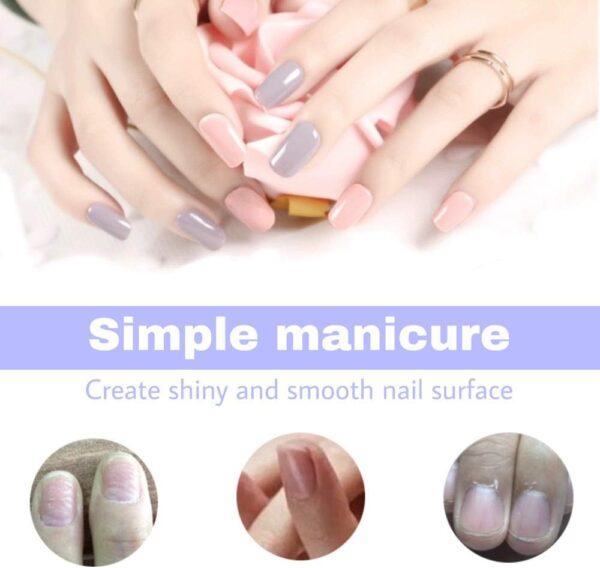 7 Pcs Nail File Set, Nail Files Professional, Nail Files 100/180 Grit, Nail File and Buffer Set, Acrylic Nail File, Nail Polish Gel Remover Tools Kit, with Cuticle Pusher and Cuticle Remover
