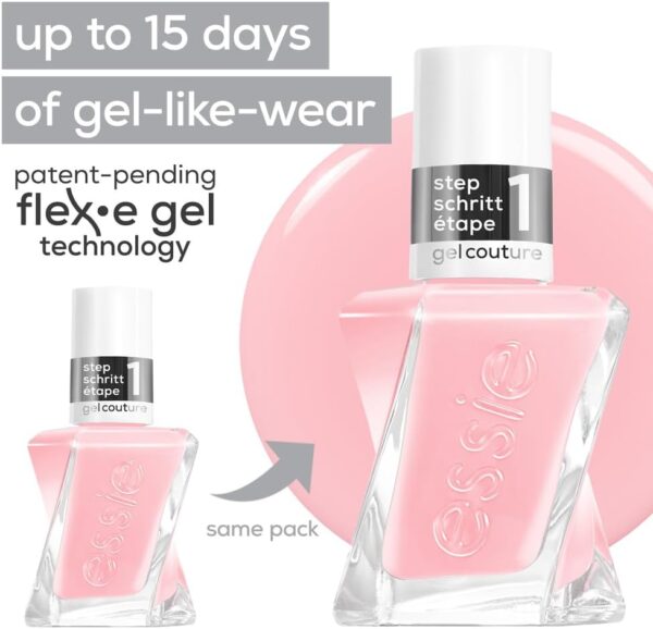 Essie Gel Couture Nail Polish, Lasts Up to 15 Days, With Flex.e Technology, No Chipping, Glass-Like Shine, Vegan Formula, 505 Gossamer Garment, 13.5 ml