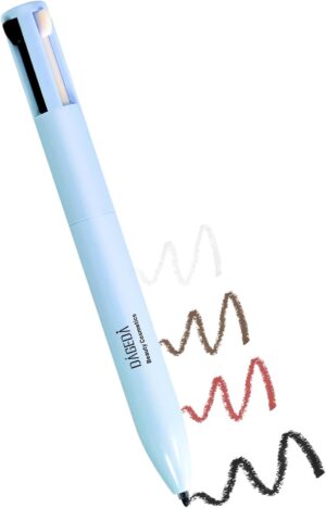 Prreal 4 in 1 Makeup Pen, Eyebrow Pencil & Eyeliner Lip Liner Highlighter All One Pen Waterproof Eye, and Face Makeup, Color Multi-function Beauty (Blue A), 1.0 count