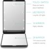 Rantizon Portable Makeup Mirror Dimmable 8 LEDs Lighted Mirror 1X & 2X Magnification Cosmetic Illuminated Handbag Mirror Foldable Double Facettes Pocket Mirror Compact Mirror
