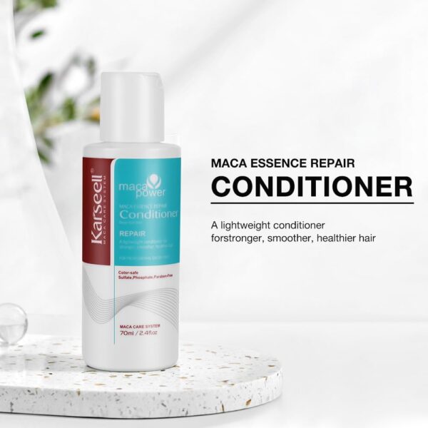 Karseell Collagen Hair Treatment Deep Repair Hair Care Set, Maca Essence Collagen Hair Mask Shampoo Conditioner Travel Set for Dry Damaged Hair All Hair Types 100ml/70ml/70ml