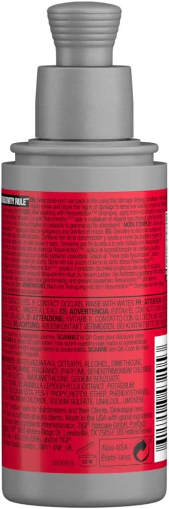 Bed Head by TIGI - Resurrection Repair Conditioner - Ideal for Damaged Hair - Travel Size - 100 ml