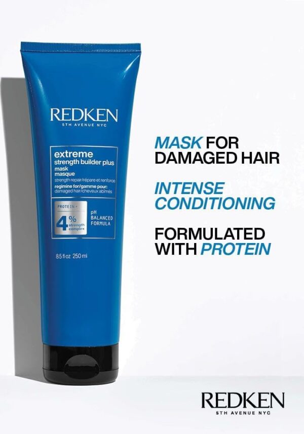 REDKEN Fortifying Mask, Conditions & Repairs Hair, For Highly Distressed Hair, Extreme Strength Builder Plus , 250 ml