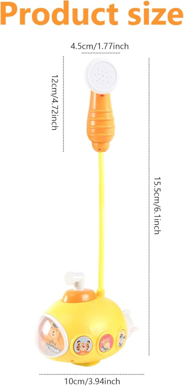 Baby Bath Toy with Shower Head Electric Submarine Bathtub Toy Sprinkler Shower Head Pool Spray Water No Battery Yellow
