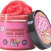 Mallows Beauty Strawberry Body Scrub, Exfoliating Body Scrub, Mixed Sugar and Salt Scrub, Prevents Strawberry Legs, Vegan and Handmade in the UK, 280g