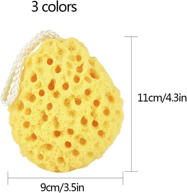 Body Bath Sponge,3 Pack Natural Fiber Soft Body Bath Sponge Honeycomb Texture Gentle Soothing Exfoliating Cleansing Body Shower Loofahs for Adults Kids Daily Care Bathroom Supplies