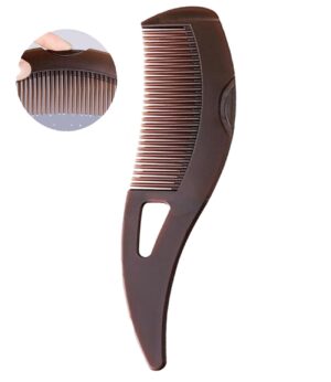 Dandruff Comb Fine Tooth Brown Scalp Detox Comb Lice for Women, Men & Kids Scalp Massage, Detoxing & Sweep Tool for Hair Care