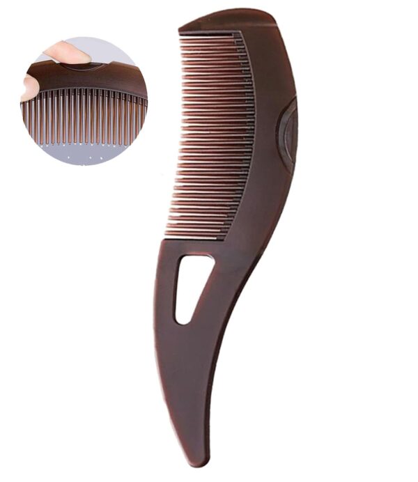 Dandruff Comb Fine Tooth Brown Scalp Detox Comb Lice for Women, Men & Kids Scalp Massage, Detoxing & Sweep Tool for Hair Care