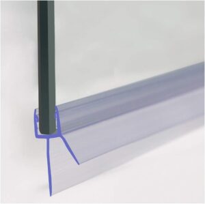 ECOSPA Rubber & Plastic Bath/Shower Screen Seal Strip for 4-6mm Glass Screens or Doors • Straight or Curved • Seals Gaps up to 15mm