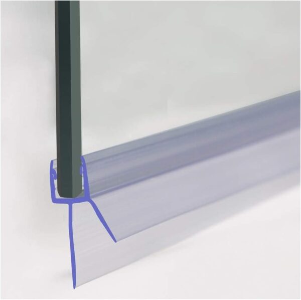 ECOSPA Rubber & Plastic Bath/Shower Screen Seal Strip for 4-6mm Glass Screens or Doors • Straight or Curved • Seals Gaps up to 15mm