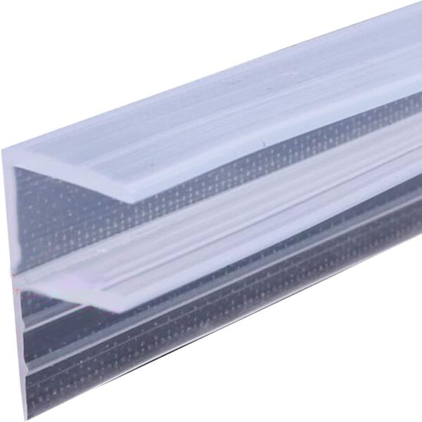 F Shape Bath Shower Screen Seal Strip Soft Rubber Shower Door Seal Strip 2 Metres Long Shower Seals Fits 6-10mm Glass for Curved and Vertical Screens or Doors (F-6MM)
