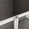 800x1400mm Pivot Shower Bath Screen 2 Fold Folding Bath Shower Screen