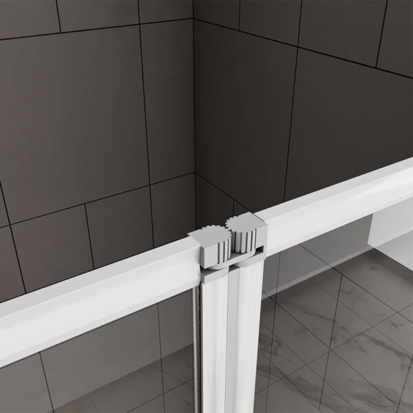 800x1400mm Pivot Shower Bath Screen 2 Fold Folding Bath Shower Screen