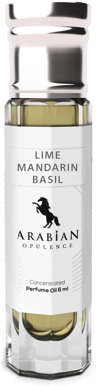 Arabian Opulence FR187 LIME, MANDARIN AND BASIL Roll-on Perfume Oil | Concentrated Fragrance Body Oil | Long Lasting Oil Based Perfume for Unisex | Alcohol-Free Travel Size Bottle (6ml)
