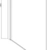 Luxura® 1400 x 800mm Black Tinted Over Bath Shower Screen Folding Hinged Door Glass Panels & Screens for Baths, Bathroom Frameless Square Design, 6mm Toughened Safety Glass, 180° Pivot