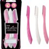 WILKINSON SWORD - Intuition Eyebrow Shaper for Women | Facial Hair Remover and Trimmer | Exfoliating Dermaplaning Tool | Pack of 3 Disposable Razors