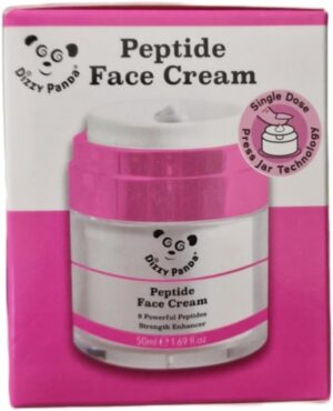 Dizzy Panda Peptide Face Cream 50ml - Advanced Anti-Aging Formula with Single-Dose Press Jar Technology