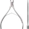 Jestilo Cuticle Remover Tool Set Cutter and Pusher - Stainless Steel Professional Nipper Nail Care Tools Salon Level Mani-Pedi at Home Silver (Silver) (JC-NP-S)