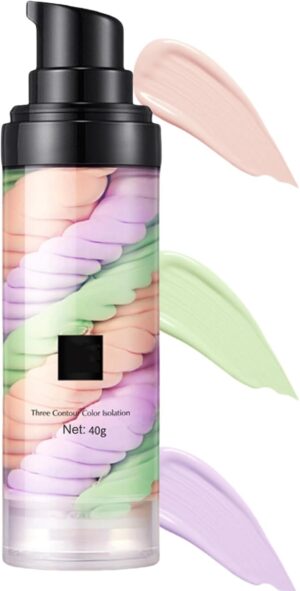 3-in-1 Face Primer: Skin Perfecting, Color Correcting, Brightening, Oil Control Moisturizing Makeup Primer - Isolation Cream