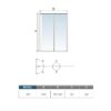 800x1400mm Pivot Shower Bath Screen 2 Fold Folding Bath Shower Screen