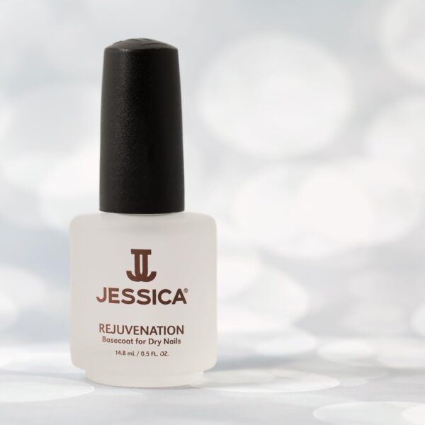 JESSICA Rejuvenation Base Coat, Nail Varnish for Dry Nails, Strengthens and Conditions, Enriched with Vitamin E, Aloe Vera, and Jojoba, 14.8 ml