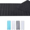 Zuvo Extra-Long Non-Slip Bath Mat (100 x 40 cm, Black) – Anti-Mould, Machine-Washable Shower Mat with Powerful Suction – Ideal for Elderly Kids