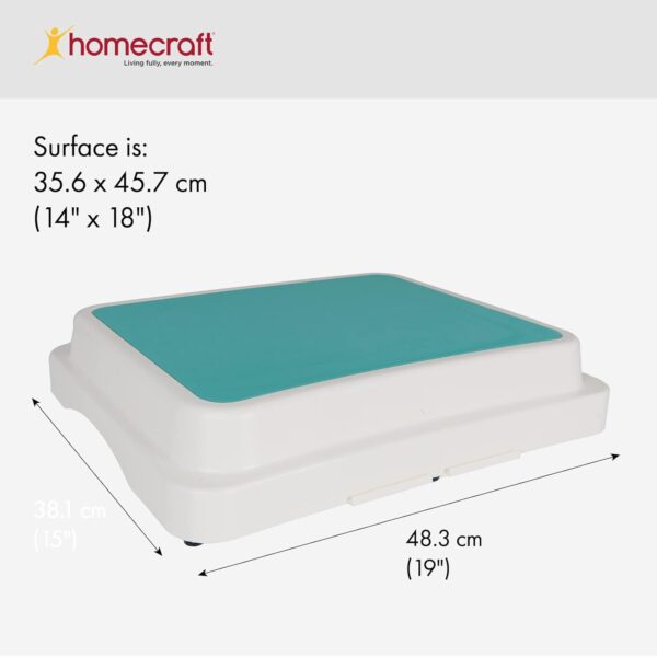 Homecraft Savanah Modular Bath Step, Aid for Getting Into and Out of Bath or Shower, Textured Slip Resistance Step, Stackable for Customer Height, Adjustability