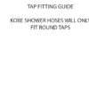 Kobe Professional Double Tap Shower Attachment for Bath/Extra Long Shower Head and Hose Set for Bath Taps - Secure Fit Clamp Included - Perfect Portable Shower/Portable Dog Shower - 1.5m Hose