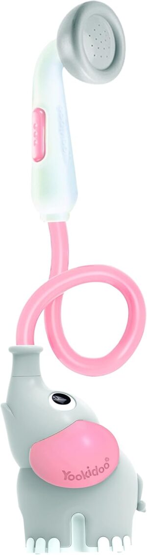 Yookidoo Pink Elephant Bath Shower - Baby Bath Toy - Shower Game - Awakening of the Senses - Hose Sprinkler - Gift for 0 to 2 Years Old