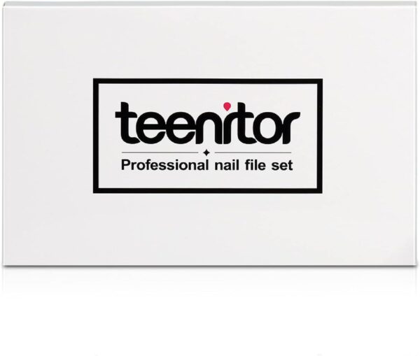 Teenitor Gel Nail File Set Professional Nail Buffer File Block Natural Manicure File Nail Polisher Washable Double Sided Emery Boards Grit 100/150/180/220/240/280/1000/4000 Buffer