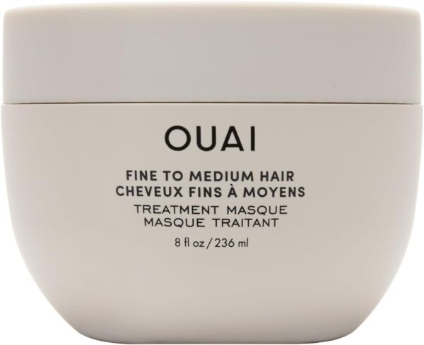 OUAI Fine to Medium Hair Treatment Masque - Hair Mask for Hair Repair, Hydration and Shine - With Shea Butter, Keratin and Panthenol - Paraben, Phthalate and Sulfate Free Hair Care - 236ml